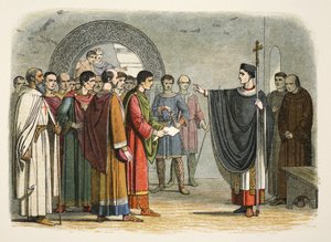 Thomas Becket förbjuder earlen av Leicester att döma honom av James William Edmund Doyle