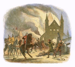William I får en dödlig skada vid Mantes av James William Edmund Doyle