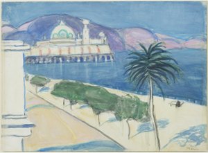 Casino by the Sea, ca 1921 (grafit och akvarell på vävt papper monterat ombord) av James Wilson Morrice