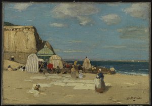 The Beach, St. Malo, ca 1900