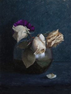 Mörkt blomsterstilleben