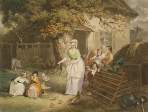 The Citizens Retreat, 1796 (färgad mezzotint) av James after Ward