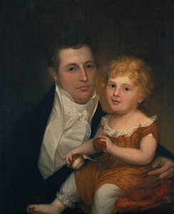 Porträtt av Dr Samuel Simes och hans dotter Mary Jane