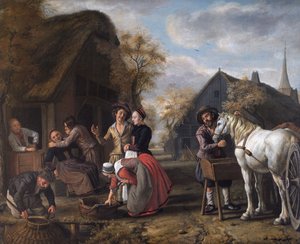 En byscen av Jan (1620 76) Victors