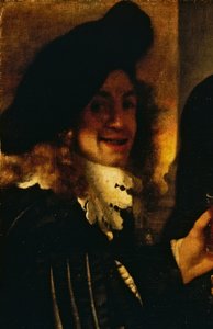 Musiker, detalj från The Procuress av Johannes Vermeer