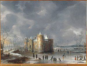 Slottet i Muiden på vintern av Jan Abrahamsz. Beerstraten