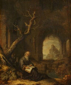 En eremit i en ruin av Jan Adriaensz. van Staveren