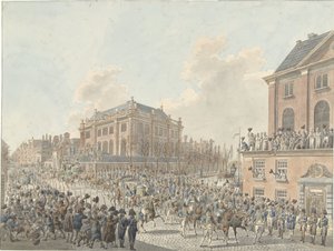 Louis Napoleons ankomst till Amsterdam den 20 april 1808 av Jan Anthonie Langendijk Dzn (signed by artist)