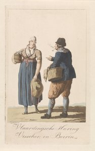 Vlaardingen fiskare typer Vlaardingse Haring Visscher, och bondens hustru (titel på objektet)