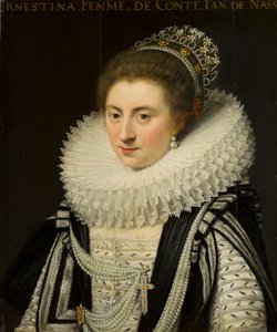Porträtt av Ernestine Yolande (1594-1663), prinsessan av Ligne, efter 1618