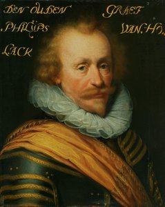 Porträtt av Philips, greve av Hohenlohe zu Langenburg av Jan Antonisz van Ravesteyn (workshop of)