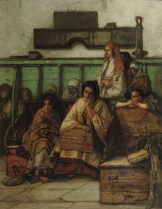 Kvinnobänken i synagogan i Prag, 1855