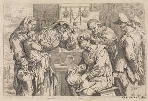 Byns kirurg Olika genrescener (serietitel) av Jan Baptist de Wael