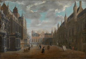 Burg Square i Brygge, 1696. av Jan Baptist van Meunincxhove