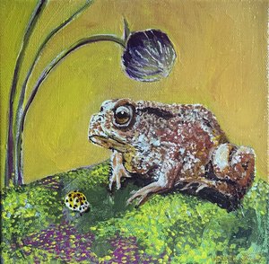 Toad, 2023 (akryl på duk) av Jan Barzottini