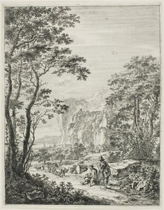 Ox-kärran, från Upright Italian Landscapes av Jan Both