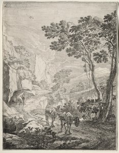 De två mulorna. Rocca Aquatico nära Ancona av Jan Both
