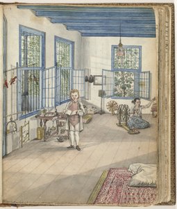 Brandes" son Johnny och slaven Flora spinning, 1784