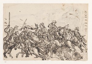 Slaget om hästen / Allegory of the English War av Jan Brandes
