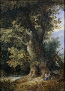 Vila på flykten till Egypten av Jan Brueghel (I) (manner of)
