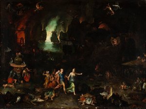 Aeneas och Sibylla i underjorden.