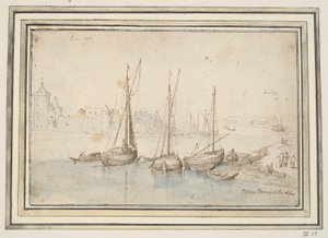 Utsikt över Ruhrort och Duisburg av Jan Brueghel the Elder