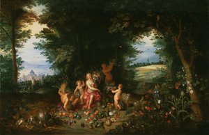 Landskap med Ceres (Allegori över jorden) av Jan Brueghel the Younger