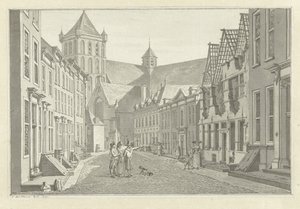 Ruin av Lucas van Stevenincks hus i Middelburg, 1787 av Jan Bulthuis (signed by artist)