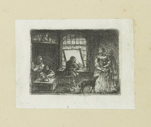 Interiör från en prentatelier The Compleat Work of Etchings av John Chalon / Oeuvre Complette des Eaux Fortes av Jean Chalon (serietitel)