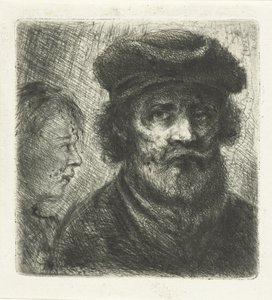 Ung man och skäggig man av Jan Chalon