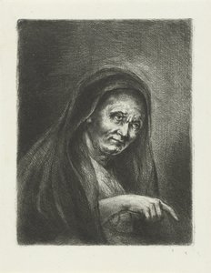 Gammal kvinna av Jan Chalon