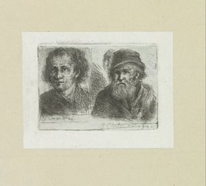 Twee mannen The Compleat Work of Etchings av John Chalon / Oeuvre Complette des Eaux Fortes av Jean Chalon (serietitel) av Jan Chalon