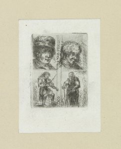 Vier mannen The Compleat Work of Etchings av John Chalon / Oeuvre Complette des Eaux Fortes av Jean Chalon (serietitel) av Jan Chalon