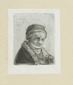 Volwassen man sätter bontkraag The Compleat Work of Etchings av John Chalon / Oeuvre Complette des Eaux Fortes av Jean Chalon (serietitel) av Jan Chalon
