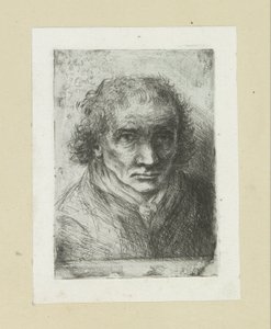 Volwassen man sätter sjaal The Compleat Work of Etchings av John Chalon / Oeuvre Complette des Eaux Fortes av Jean Chalon (serietitel) av Jan Chalon