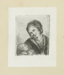 Vrouw en kind The Compleat Work of Etchings av John Chalon / Oeuvre Complette des Eaux Fortes av Jean Chalon (serietitel) av Jan Chalon