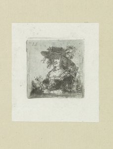 Zittende kvinna met hoed The Compleat Work of Etchings av John Chalon / Oeuvre Complette des Eaux Fortes av Jean Chalon (serietitel) av Jan Chalon