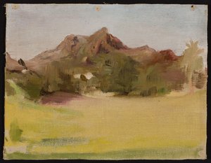 Landschaft mit Bergen. Aus der Reise nach Indien