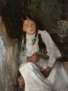 Porträtt av en flicka av Jan Ciągliński