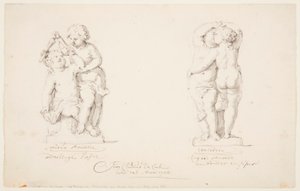 Ritning, Projekt för en statygrupp: "Vänskap", "Överenskommelse", 1726