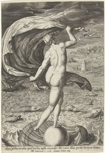 Fortuin (Fortuna) av Jan Collaert (II)