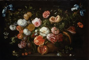 En krans av blommor