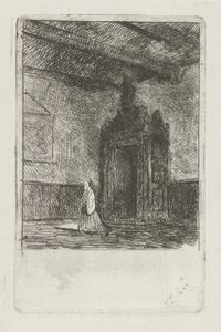 Interiör av en liturgisk byggnad av Jan Diederikus Kruseman
