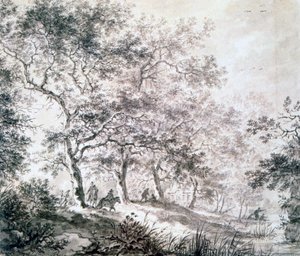 En grupp träd vid vattenkanten, 1643