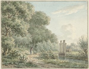Vandrare på Amstelveense Weg av Jan Evert Grave