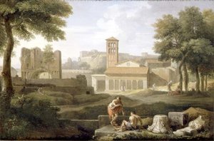 Utsikt över Tivoli av Jan Frans van Bloemen