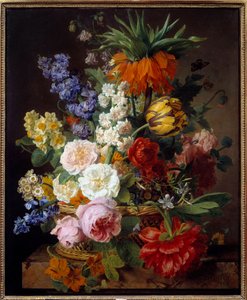 Blommor i en korgmålning av Jan Frans Van Dael (1764-1840) 1806 Sön. 0,53x0,65 m Lyon, Musee des Beaux Arts - Blommor i en korg. Målning av Jan Frans van Dael (1764-1840)