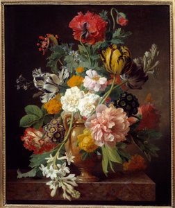 Vas med blommor med knölkasse Målning av Jan Frans Van Dael (1764-1840) 1807 Dim. 0,65x0,53 m Lyon, Musee des Beaux Arts