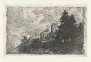 Kuperat landskap med ruin av Jan Frederik van Deventer