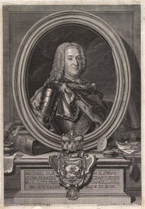 Porträtt av prins Michal Fryderyk Czartoryski 1696-1775, mitten av 1700-talet.